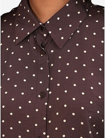 Camisa oversize de crepé con lunares bdart