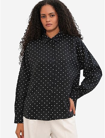 Camisa oversize de crepé con lunares bdart