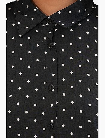 Camisa oversize de crepé con lunares bdart