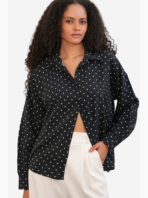 Camisa oversize de crepé con lunares bdart - Kiabi
