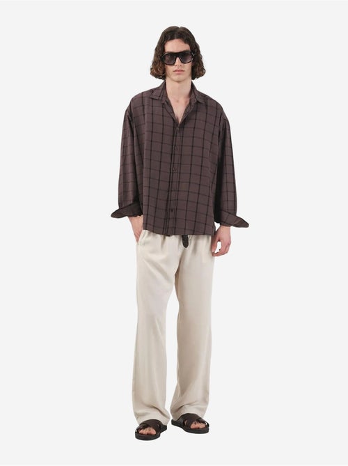 Camisa oversize de cuadros con botones giesto - Kiabi Camisa oversize de cuadros con botones giesto - Kiabi