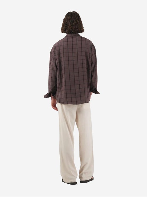 Camisa oversize de cuadros con botones giesto - Kiabi Camisa oversize de cuadros con botones giesto - Kiabi