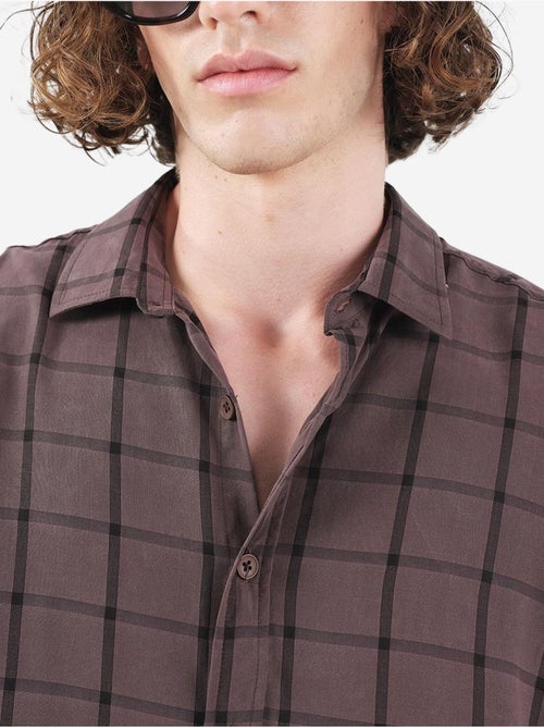 Camisa oversize de cuadros con botones giesto - Kiabi Camisa oversize de cuadros con botones giesto - Kiabi