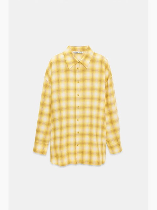 Camisa oversize de cuadros de manga larga dilvin - Kiabi Camisa oversize de cuadros de manga larga dilvin - Kiabi