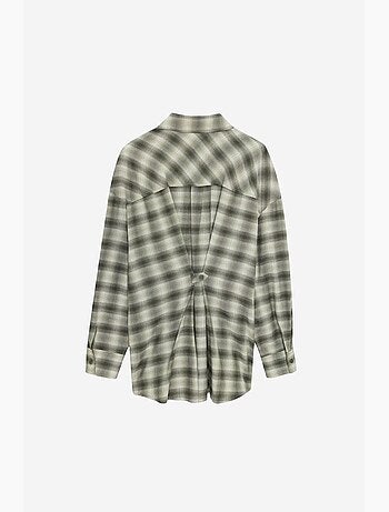 Camisa oversize de cuadros de manga larga dilvin