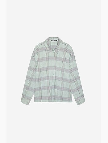Camisa oversize de cuadros tejida dilvin
