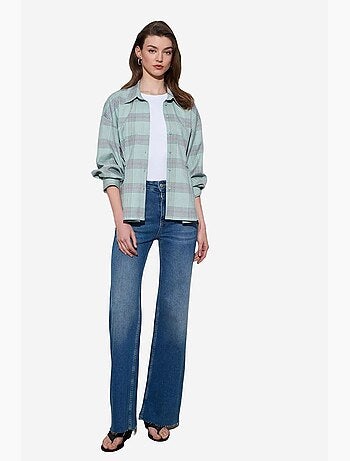 Camisa oversize de cuadros tejida dilvin