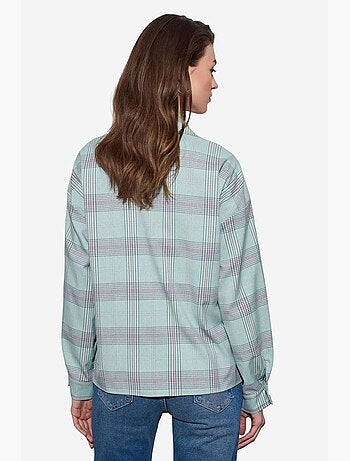 Camisa oversize de cuadros tejida dilvin