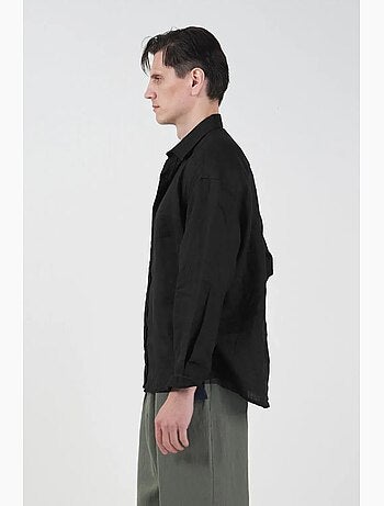 Camisa oversize de lino abotonada giesto