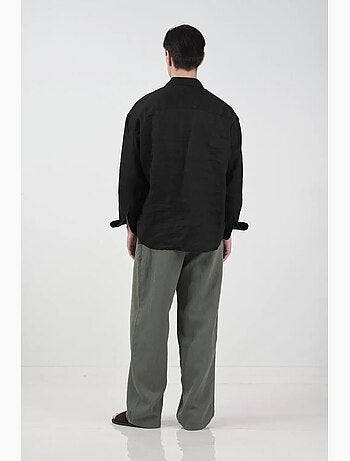 Camisa oversize de lino abotonada giesto