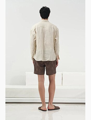 Camisa oversize de lino con botones giesto