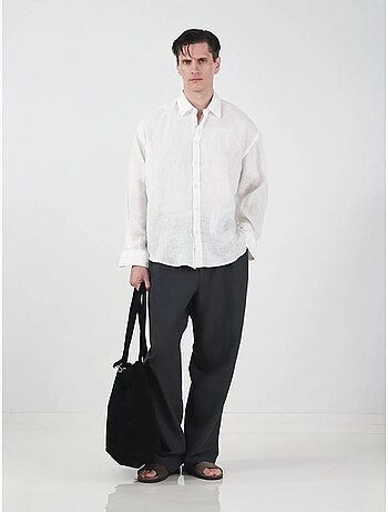 Camisa oversize de lino con botones giesto