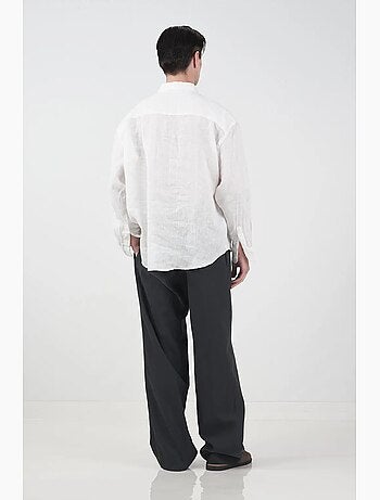 Camisa oversize de lino con botones giesto