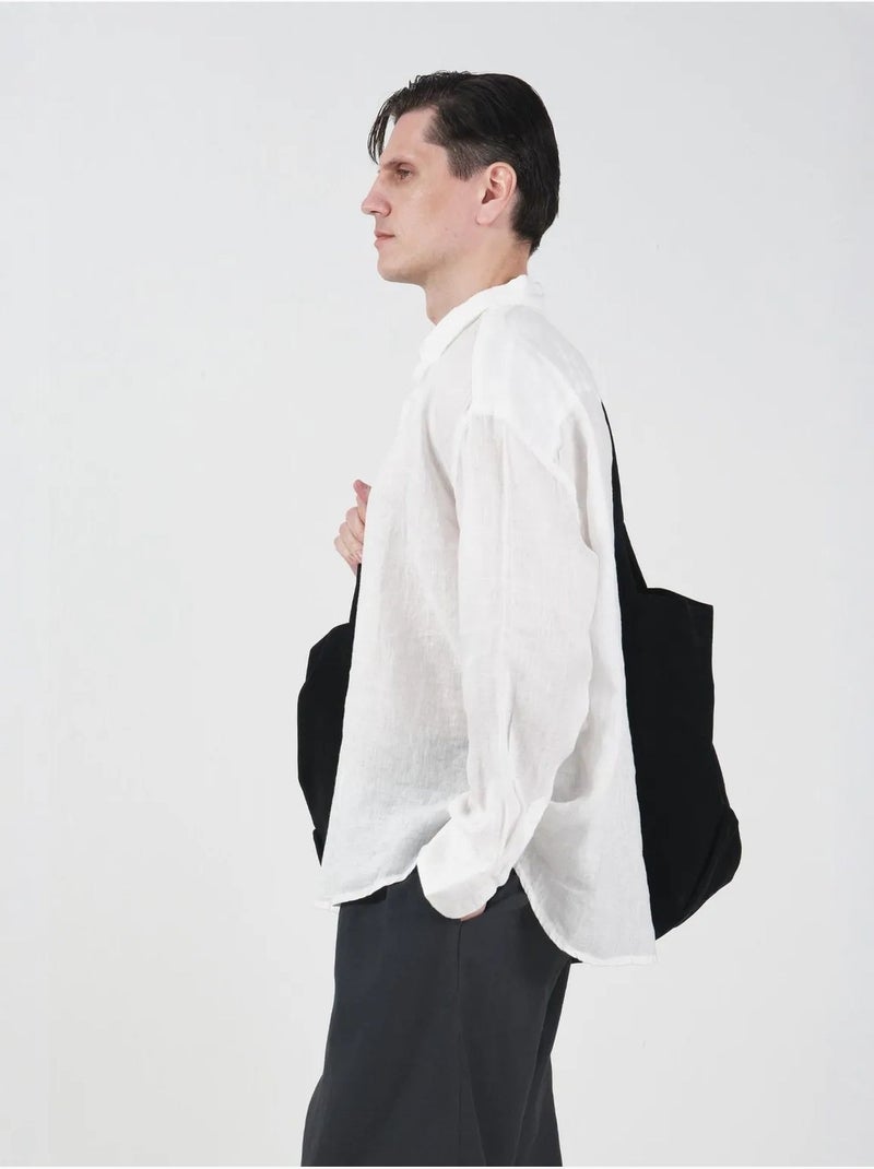 Camisa oversize de lino con botones giesto Blanco - Kiabi