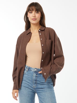 Camisa oversize de lino