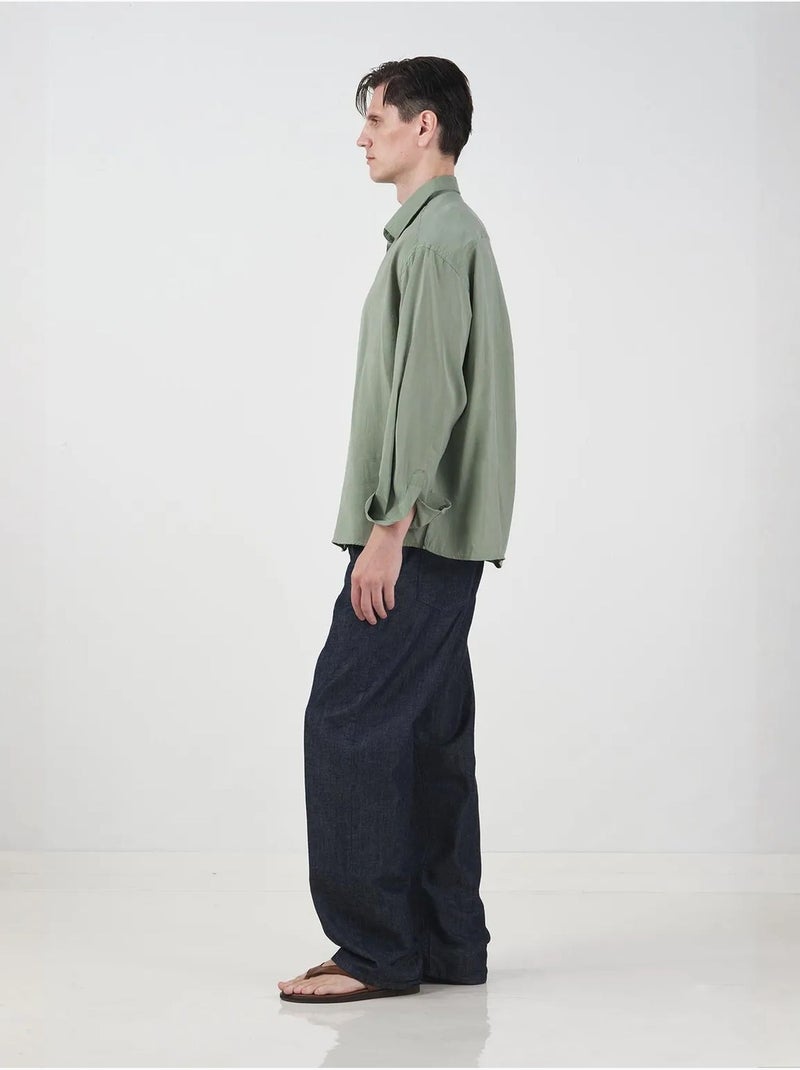 Camisa oversize de manga larga con botones giesto Verde menta - Kiabi