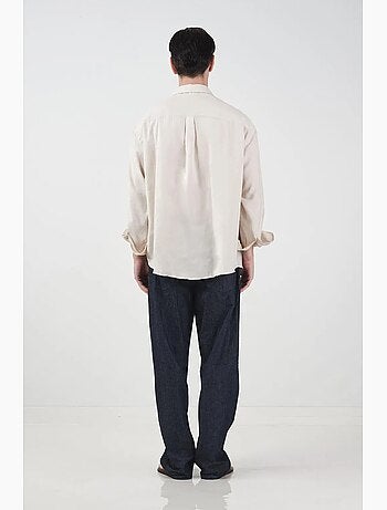 Camisa oversize de manga larga con cierre de botones giesto