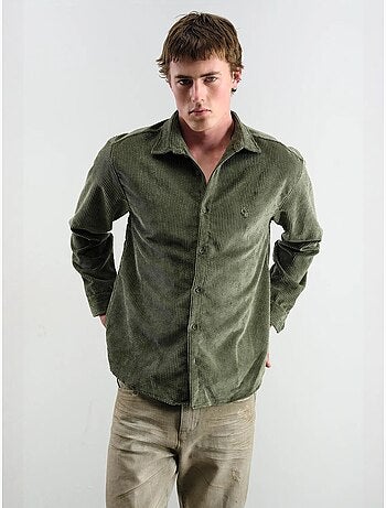 Camisa oversize de pana de manga larga con botones giesto
