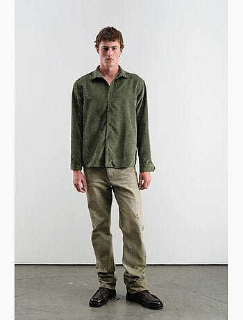 Camisa oversize de pana de manga larga con botones giesto