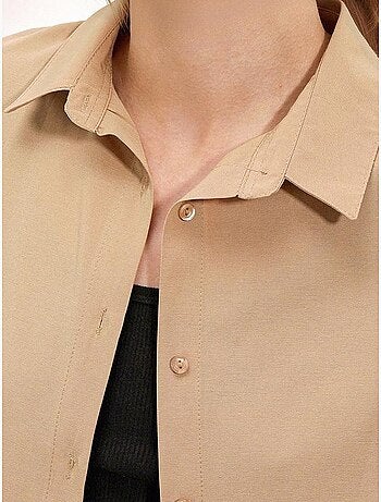 Camisa oversize de popelina con estampado y botones bdart