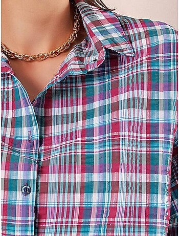 Camisa oversize de popelina con estampado y botones bdart