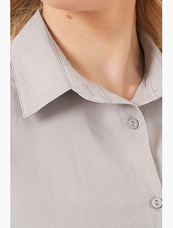 Camisa oversize de popelina con estampado y botones bdart