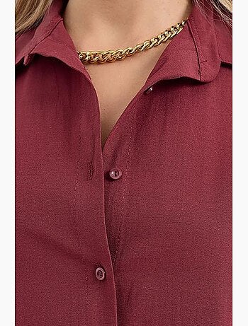Camisa oversize de popelina con estampado y botones bdart
