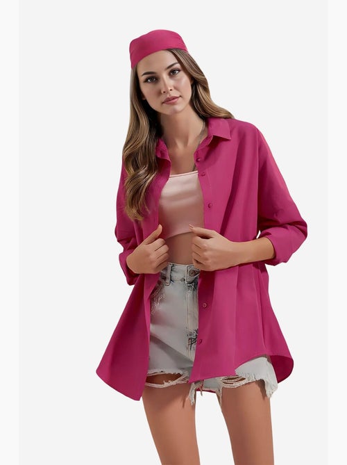 Camisa oversize de popelina con estampado y botones bdart - Kiabi Camisa oversize de popelina con estampado y botones bdart - Kiabi