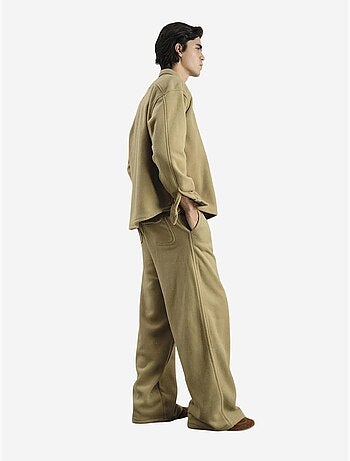 Camisa oversize de punto texturizado con cierre de botones giesto