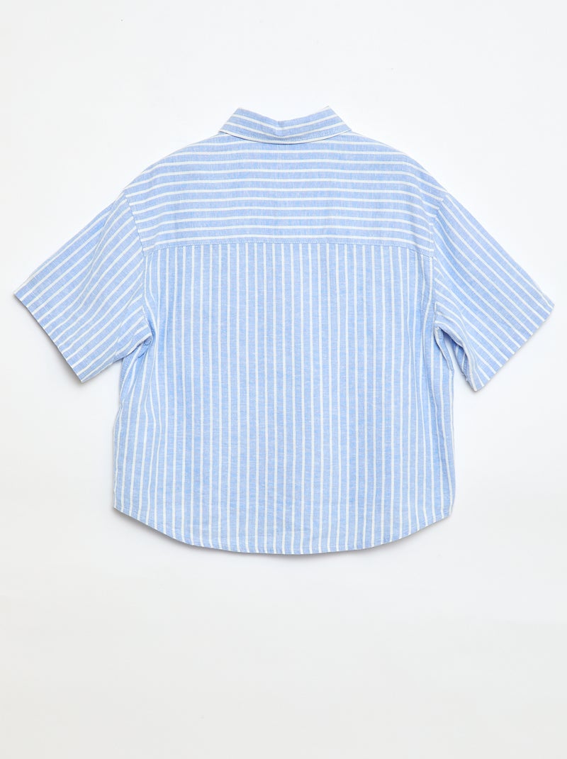 Camisa oversize de rayas Azul - Kiabi