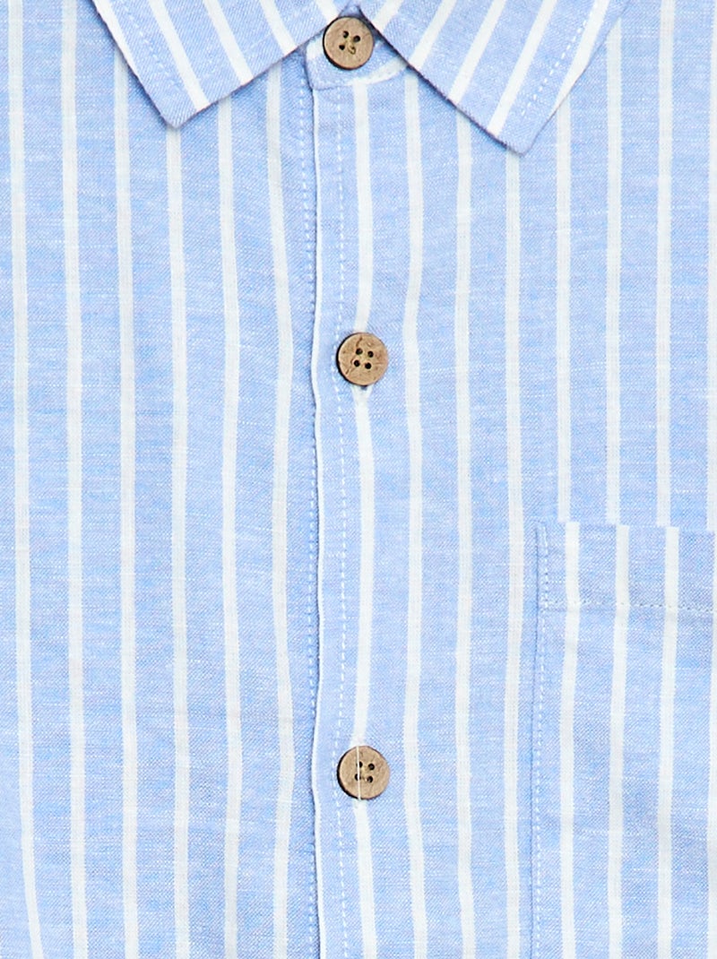 Camisa oversize de rayas Azul - Kiabi