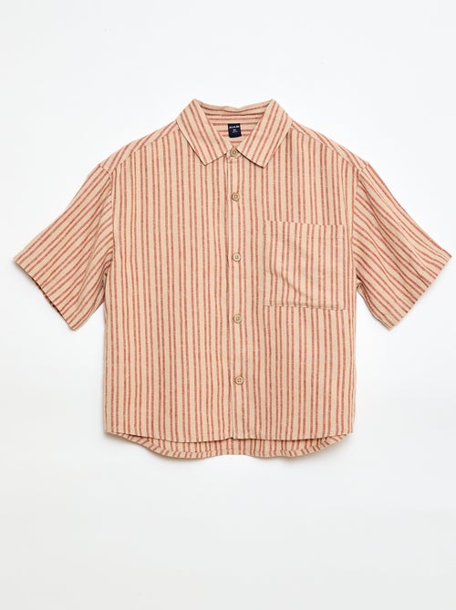 Camisa oversize de rayas - Kiabi