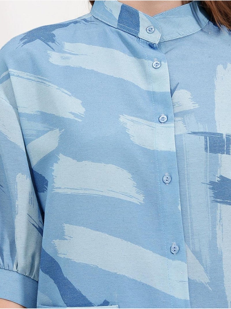 Camisa oversize estampada bdart Azul claro - Kiabi