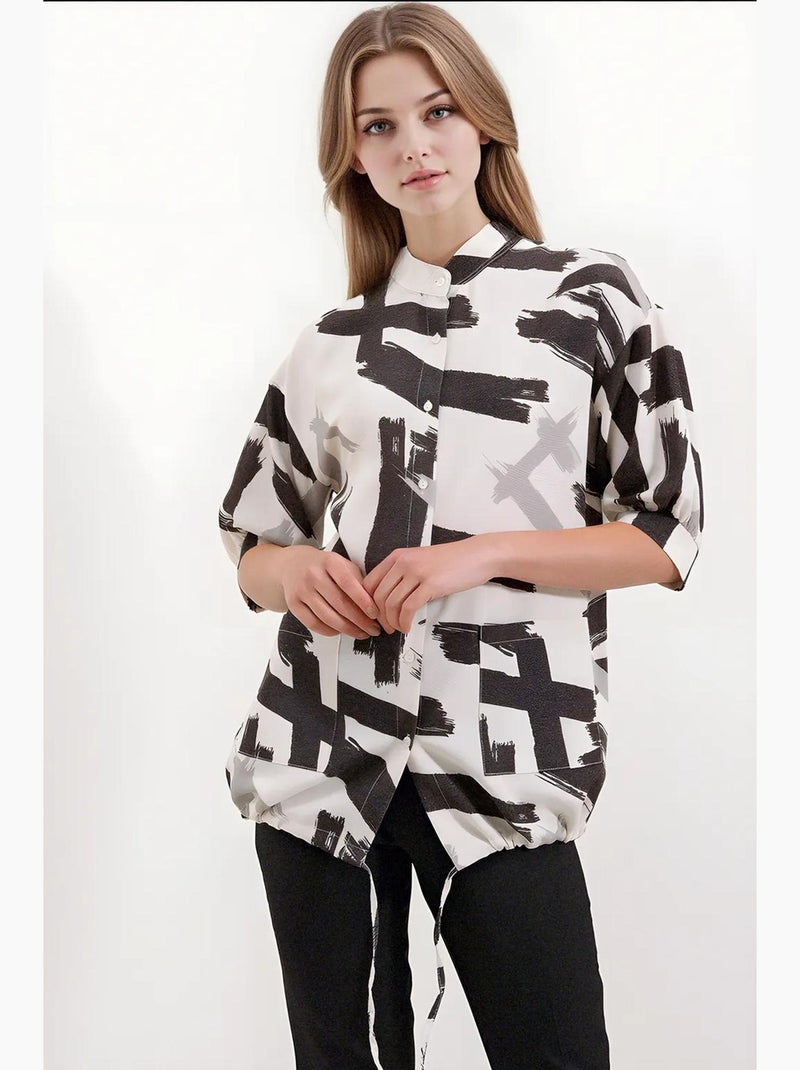 Camisa oversize estampada bdart Negro - Kiabi
