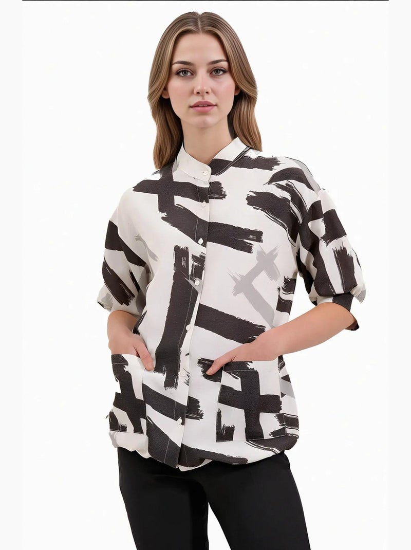 Camisa oversize estampada bdart Negro - Kiabi