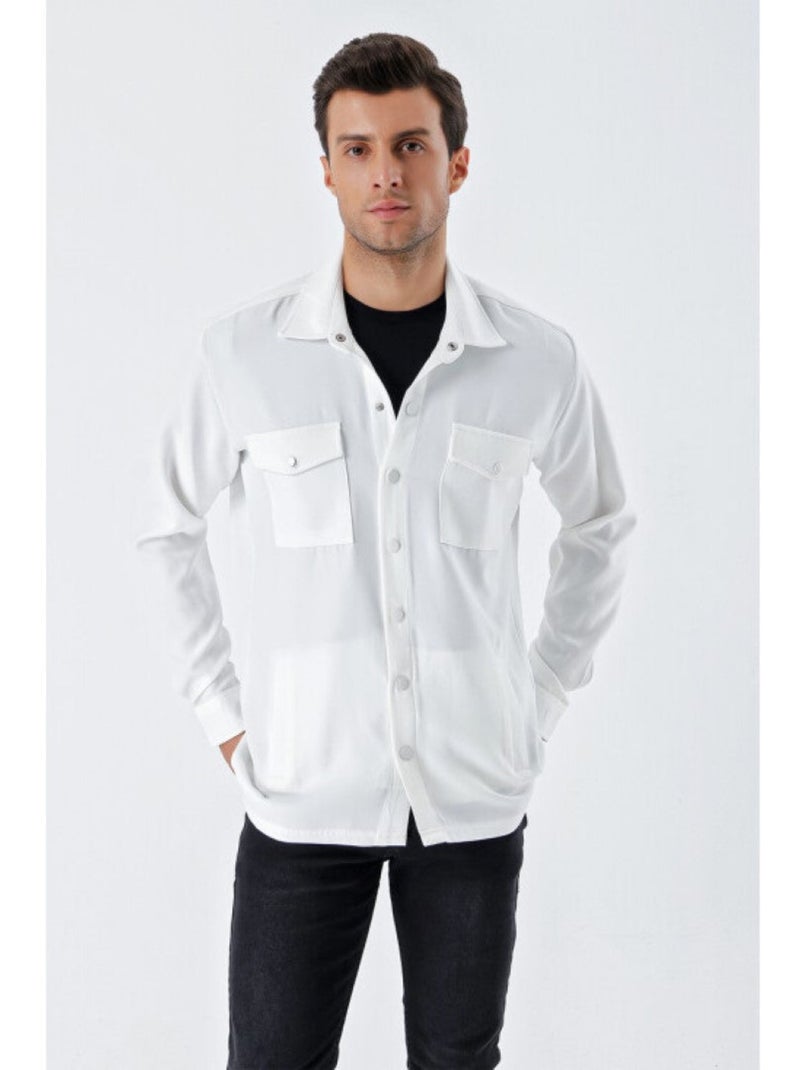 Camisa oversize para hombre Blanco - Kiabi