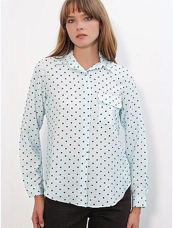 Camisa oversize tejida de lunares bdart