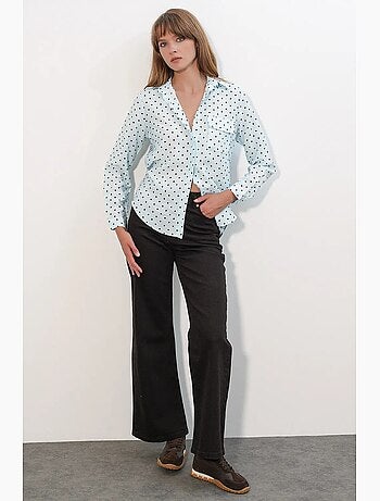 Camisa oversize tejida de lunares bdart