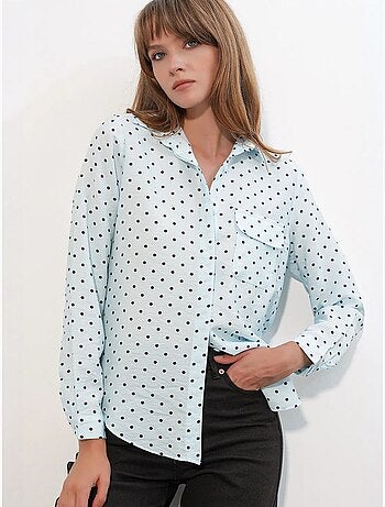 Camisa oversize tejida de lunares bdart