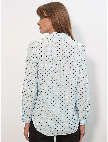Camisa oversize tejida de lunares bdart