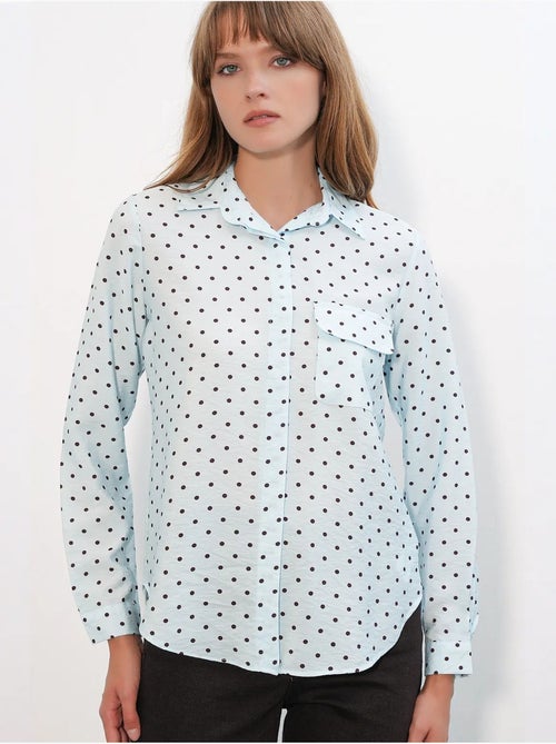 Camisa oversize tejida de lunares bdart - Kiabi Camisa oversize tejida de lunares bdart - Kiabi