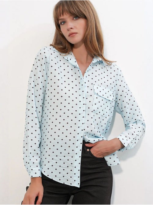 Camisa oversize tejida de lunares bdart - Kiabi Camisa oversize tejida de lunares bdart - Kiabi