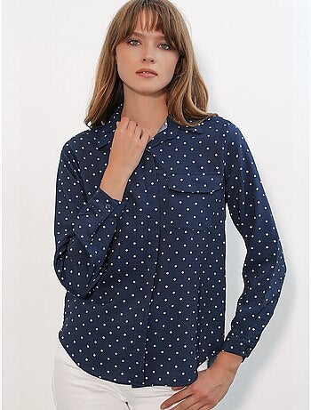 Camisa oversize tejida de lunares bdart