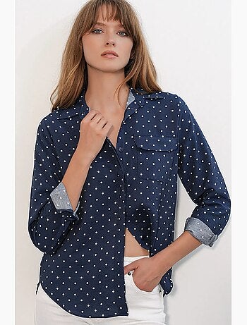 Camisa oversize tejida de lunares bdart