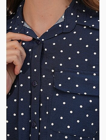 Camisa oversize tejida de lunares bdart