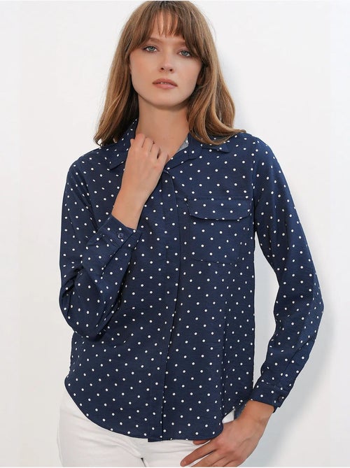 Camisa oversize tejida de lunares bdart - Kiabi Camisa oversize tejida de lunares bdart - Kiabi