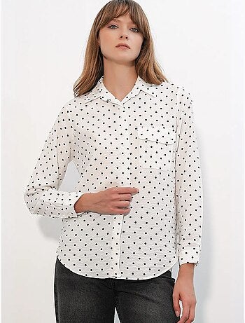 Camisa oversize tejida de lunares bdart
