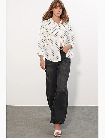 Camisa oversize tejida de lunares bdart