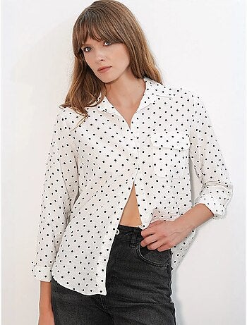 Camisa oversize tejida de lunares bdart