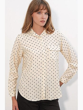 Camisa oversize tejida de lunares bdart
